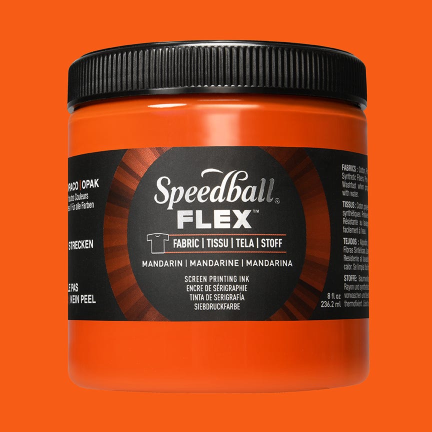Screenfärg Flex Textil Speedball Mandarin 237ml