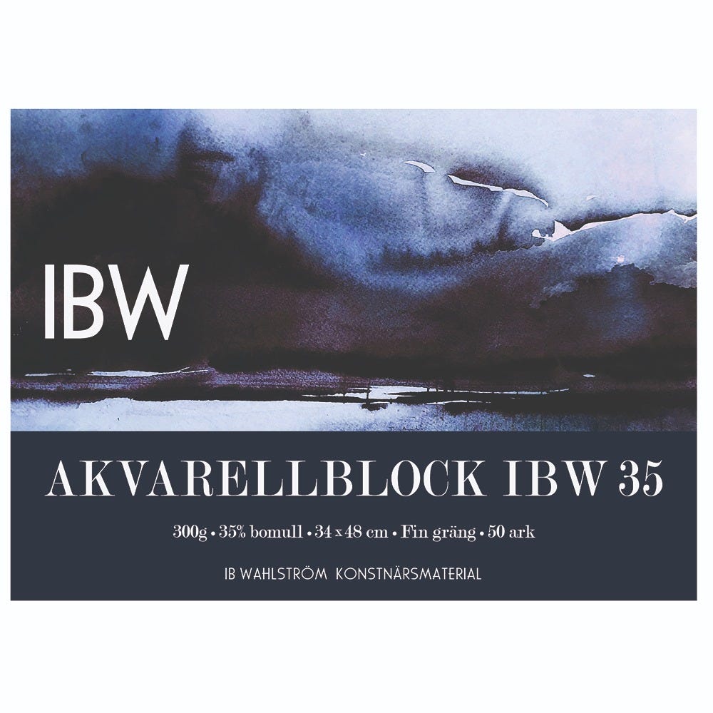 Akvarellblock IBW35 300g 34x48cm fin 50ark
