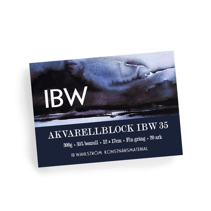 Akvarellblock IBW35 300g 12x17cm Fin 20ark