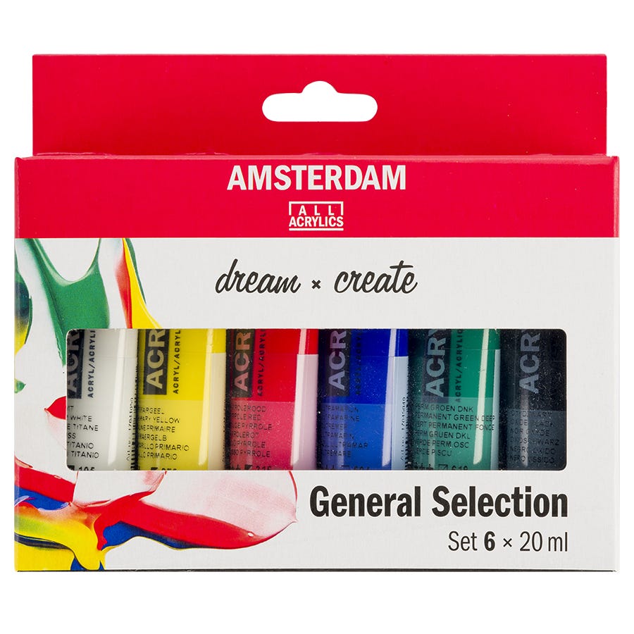 Amsterdam akrylset 6x20ml