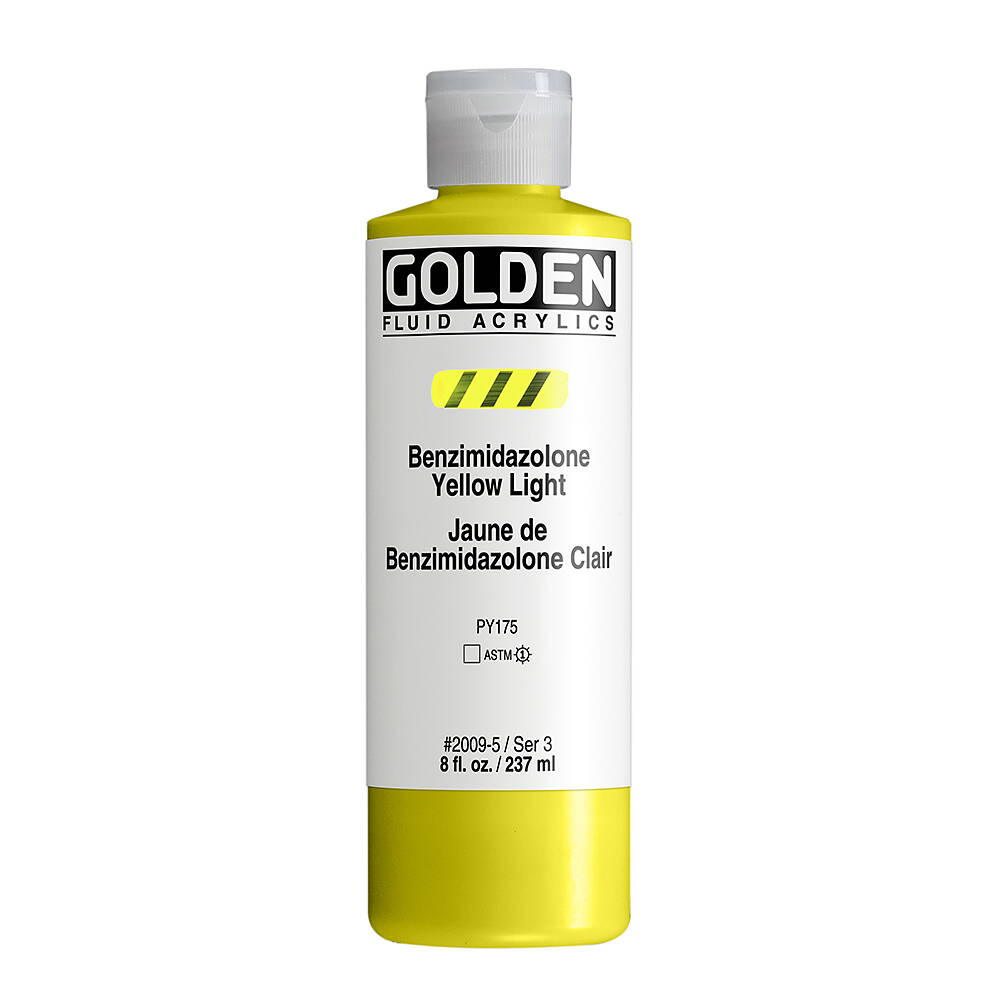 Golden Fluid Acrylics Benzimidazolone Yellow lgt. 237ml
