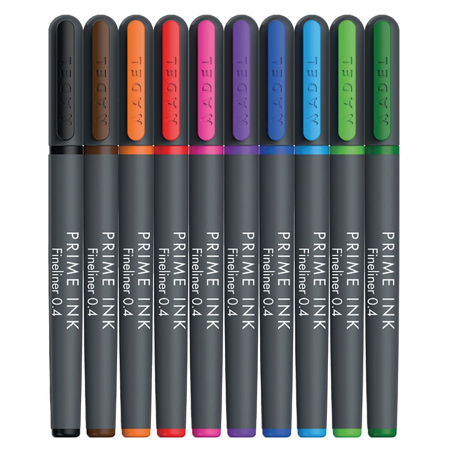 Adel Prime Ink Fineliner 10set 0,4 mm
