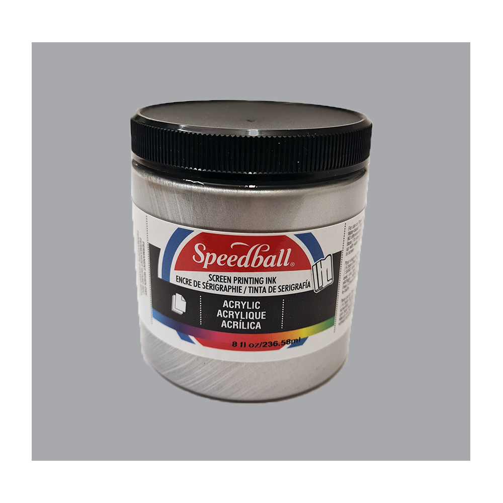 Acrylic Screentrycksfärg Speedball Silver 237ml
