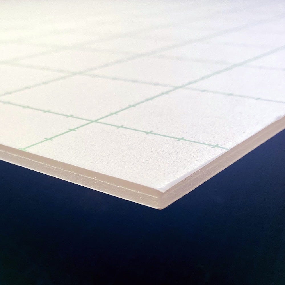 Cellplastkartong Vit självhäftande A1 5mm styck