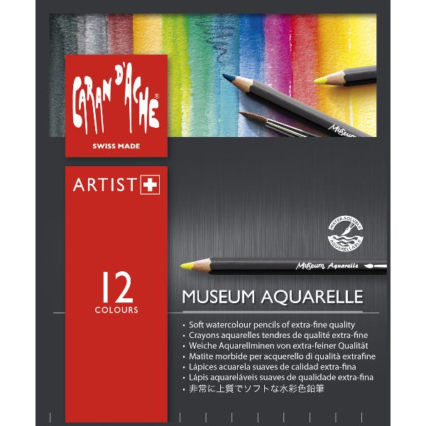 Caran d'Ache akvarellpennor Museum 12-set