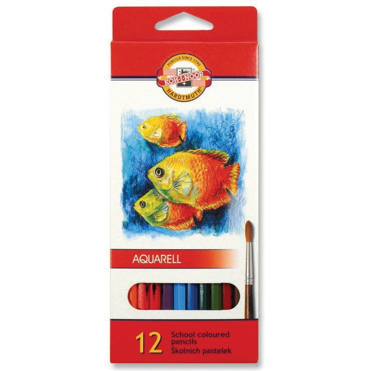 Skolakvarellpennor Koh-I-Noor 12set