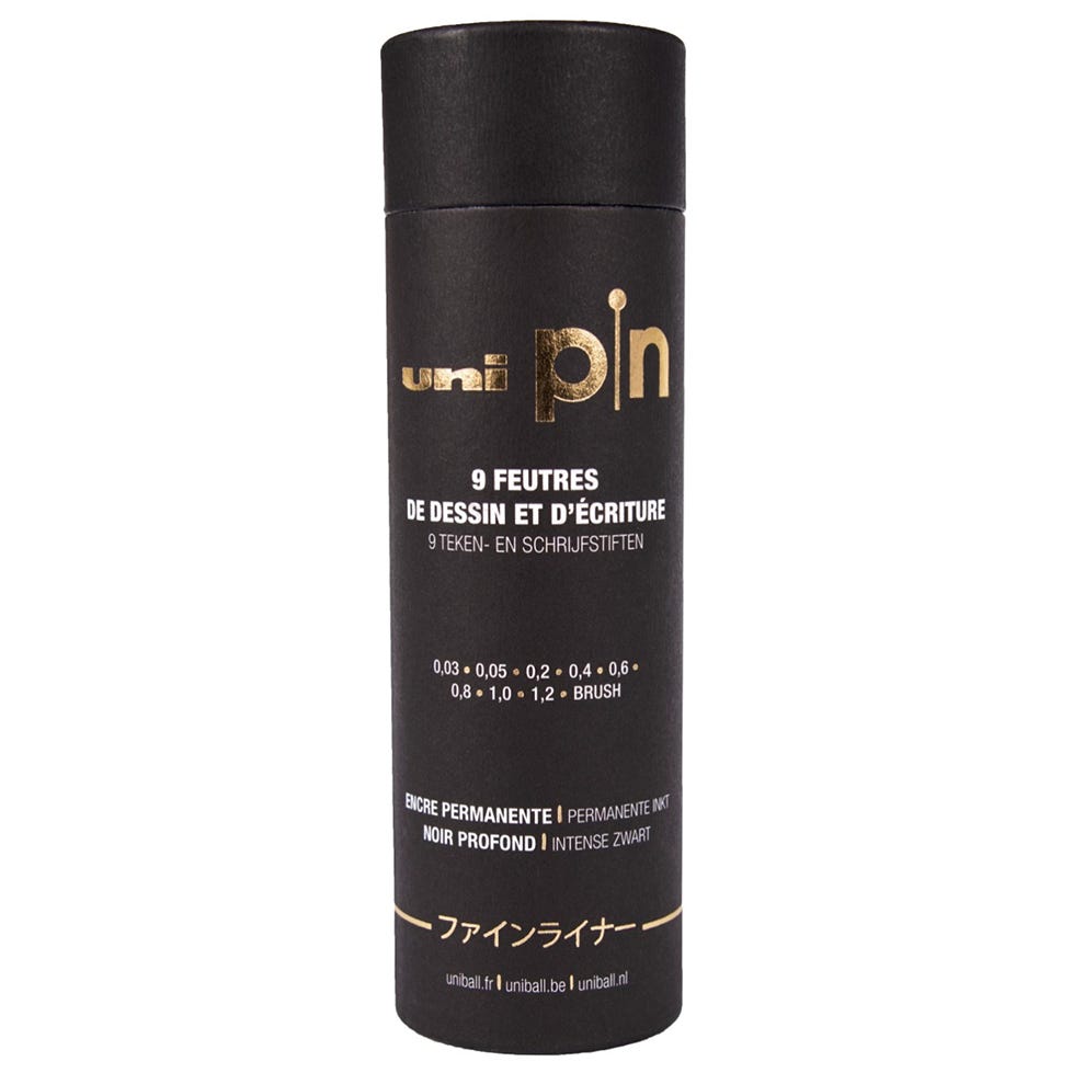 Uni Pin Fine Line Marker 9-set i tub