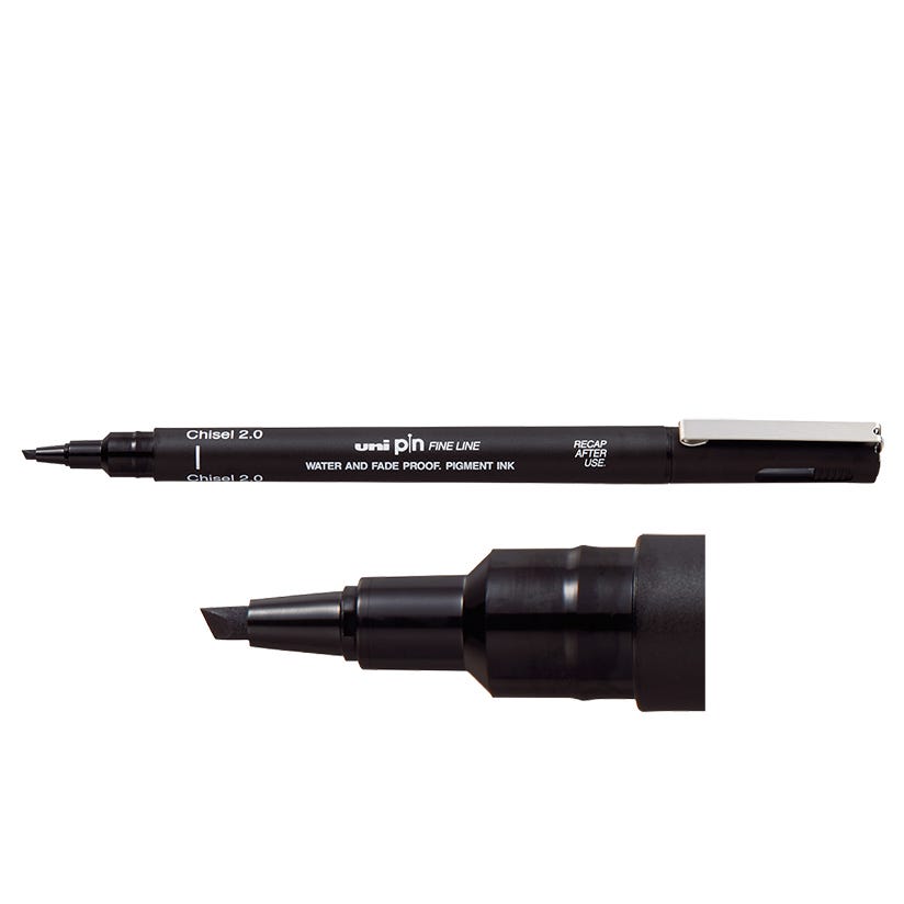 Uni Pin KalligrafiMarker 2,0mm Black