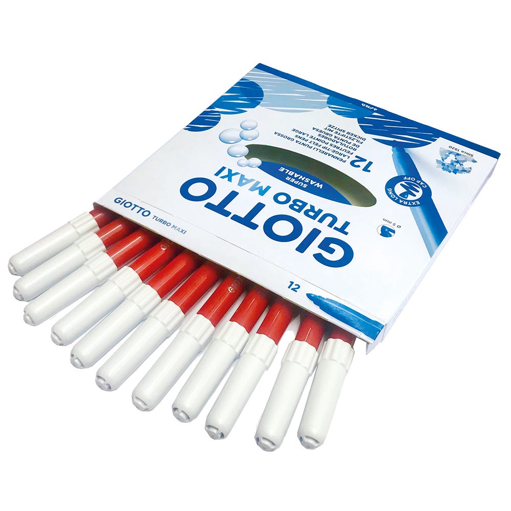 Tuschpenna Giotto röd 12st ø5mm konisk spets