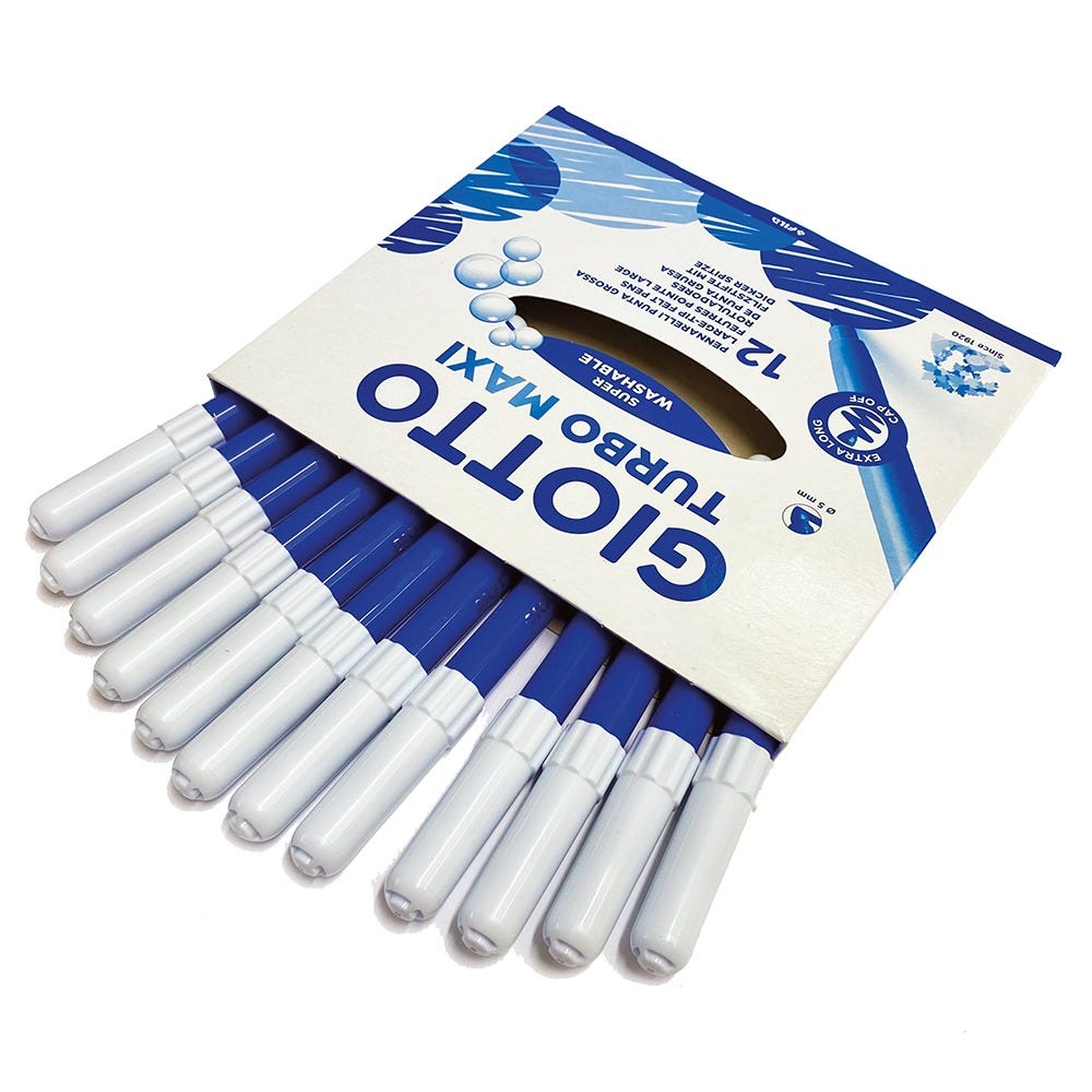 Tuschpenna Giotto Ultramarinblå 12st ø5mm konisk spets