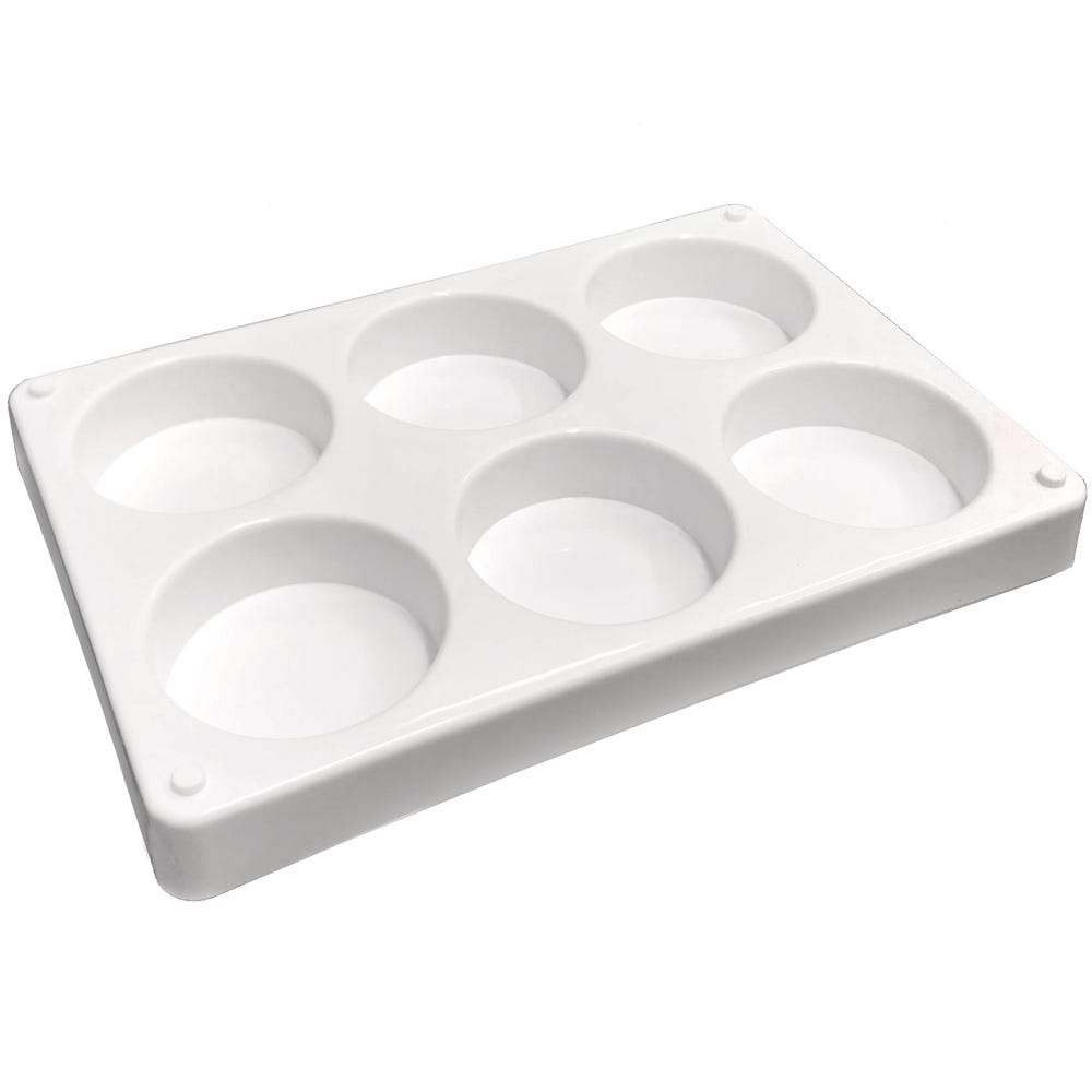 Plastpalett för 6st täckfärgskakor