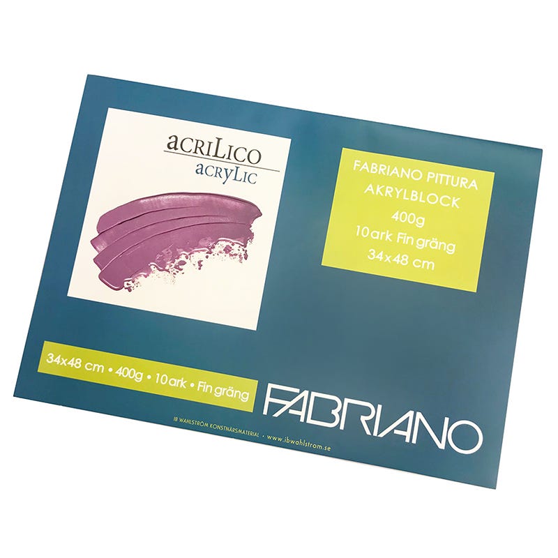 Fabriano Pittura akrylblock 400g 34x48cm 10ark