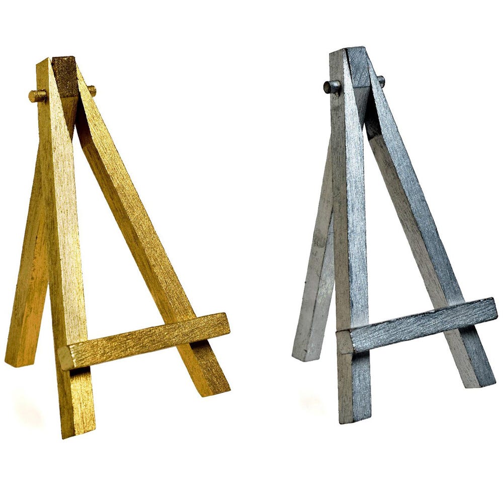 Ministaffli / Mobilställ Guld/Silver höjd 12cm