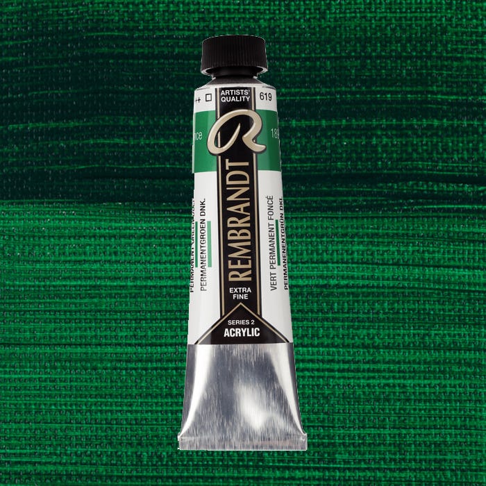 Rembrandt acrylic Permanent green deep 40ml