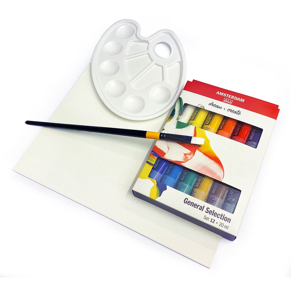 Akrylset Amsterdam 12x20ml dukpannå