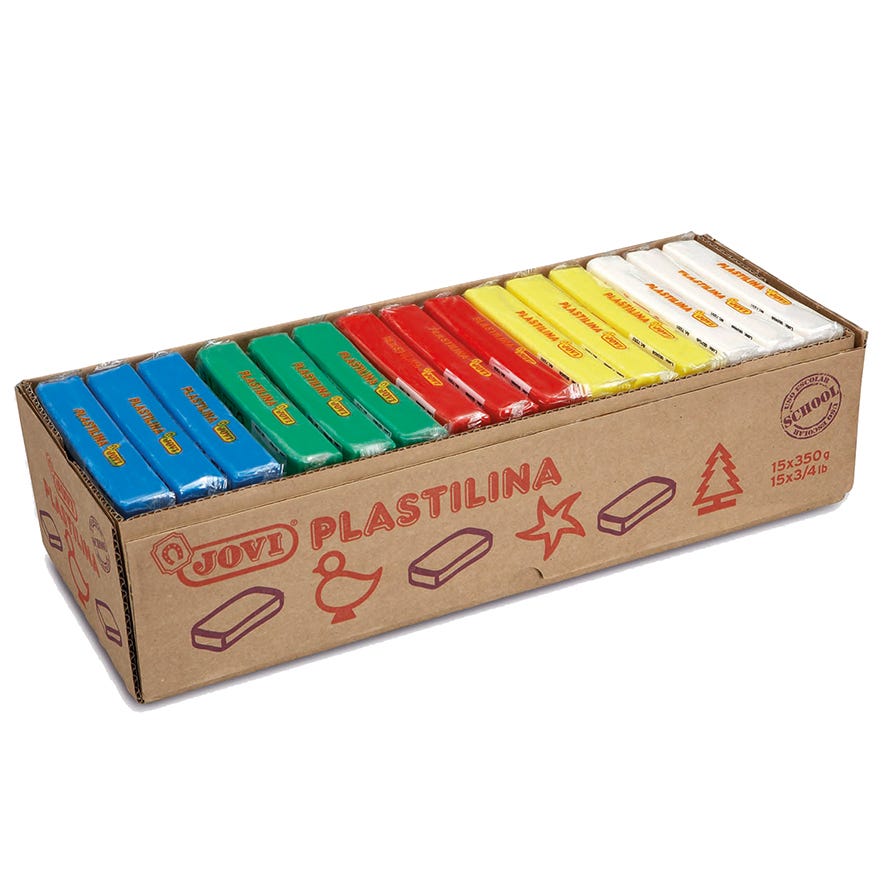 Plastilina Jovi 350g 3x5 sorterade grundfärger