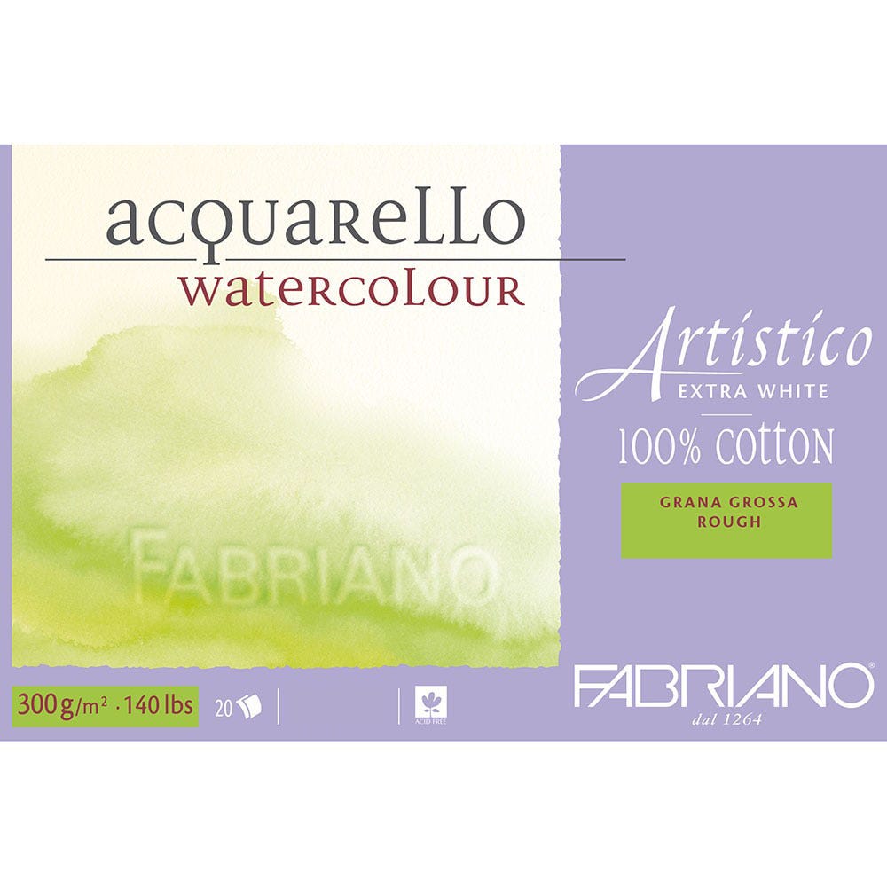 Fabriano Artistico akv.block Extra White 300g 23x30 Grov