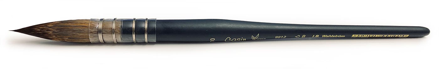 Syntetiskt ekorrhår fransk akvarellpensel