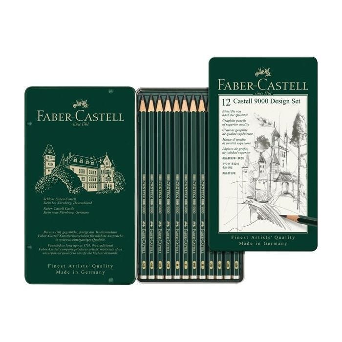 Blyertspennor Faber Castell 12set 5B-5H Design