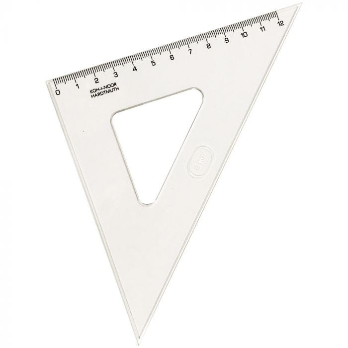 Vinkelhake 20cm/graderad 13cm 45º/45º/90º