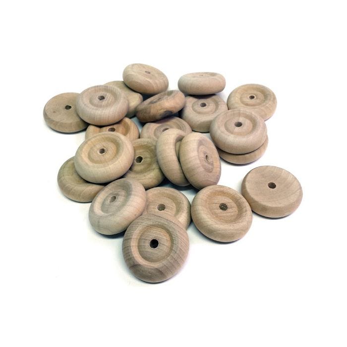 Trähjul 34x10mm 50st•