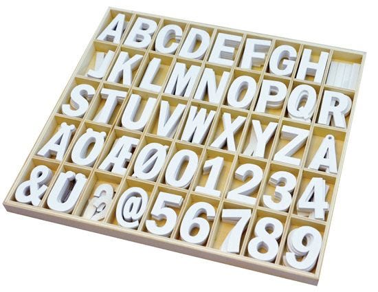 Träbokstäver och Siffror §