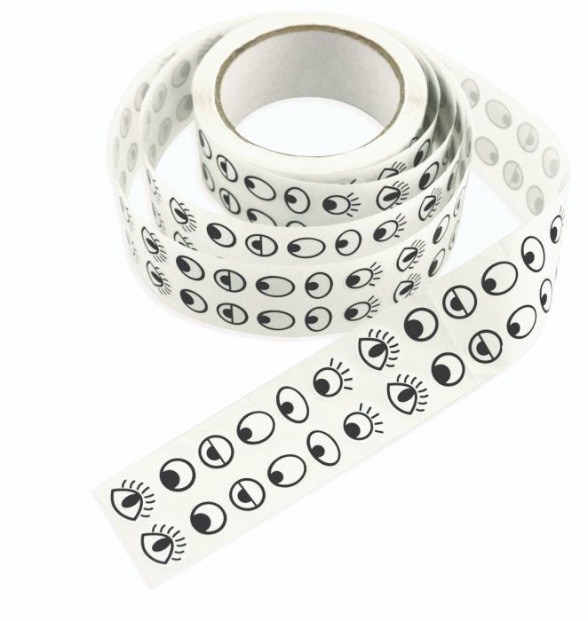 Stickersögon på rulle 2000st