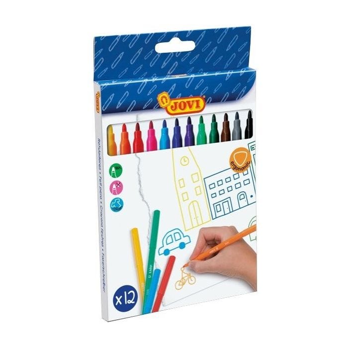 Tuschpennor Jovi 12-set 1mm spets