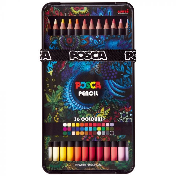 Posca vaxbaserade färgpennor 36set