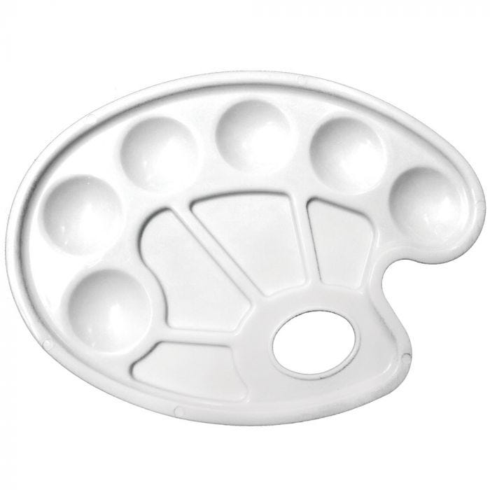 Plastpalett oval 17x24cm 7 hål
