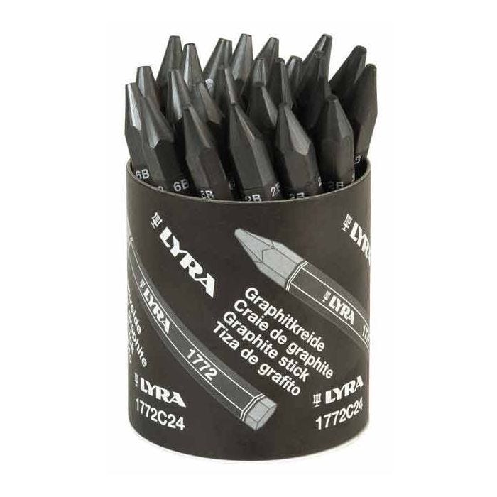Lyra Grafitstift Hexagonal 24st i burk 2B,6B,9B sorterade