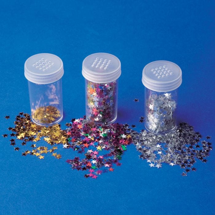 Paljetter ministjärnor 3x12g