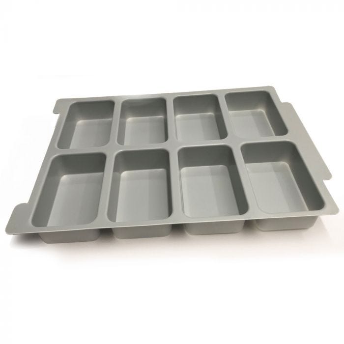 Insatslåda till back 8 sektioner