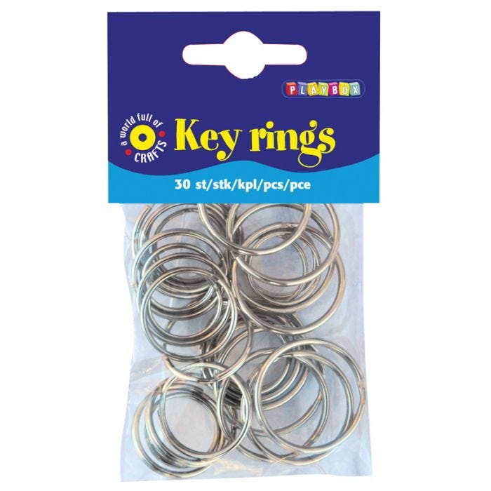 Nyckelringar Ø25mm 30st