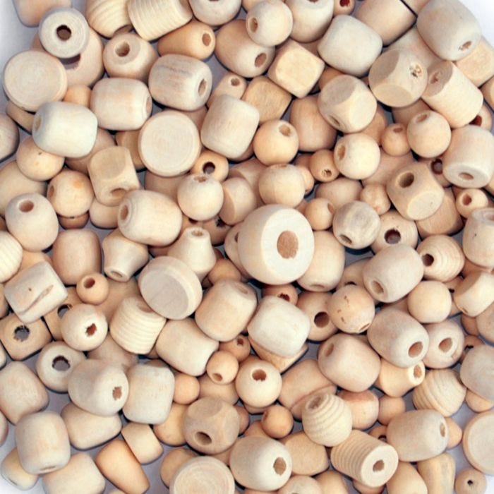 Träpärlor natur 500g