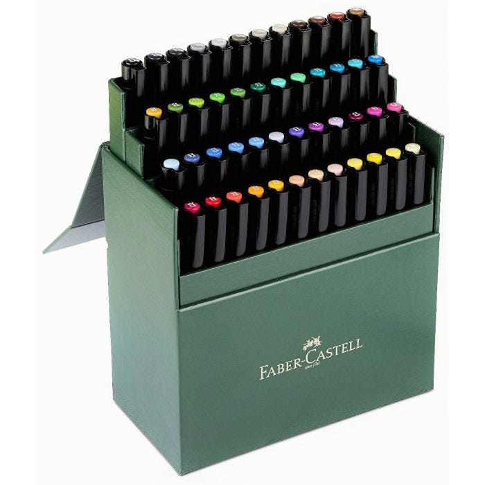 Faber Castell Pitt artist brush pen 48-set Ateljelåda