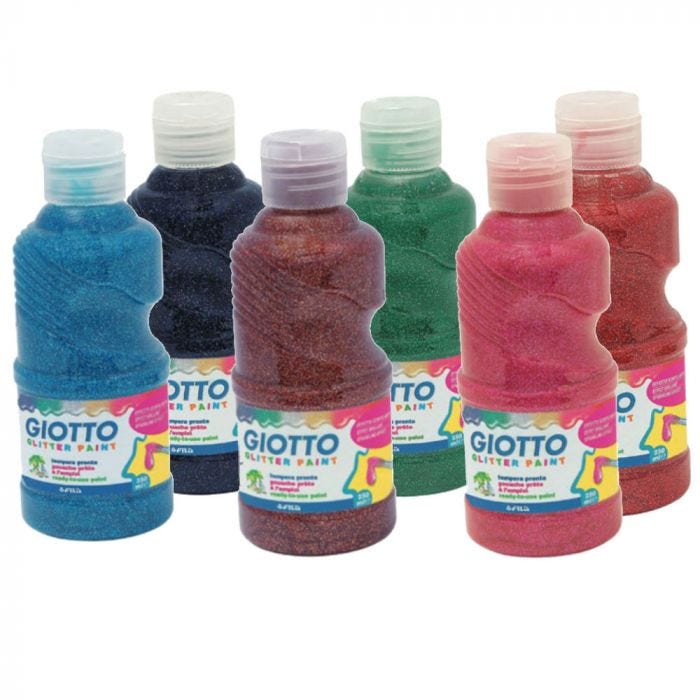 Glitterfärg Redimixed 6x250ml sorterade färger•