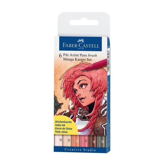 Faber Castell Manga Artist Pen Kaoiro 6-set
