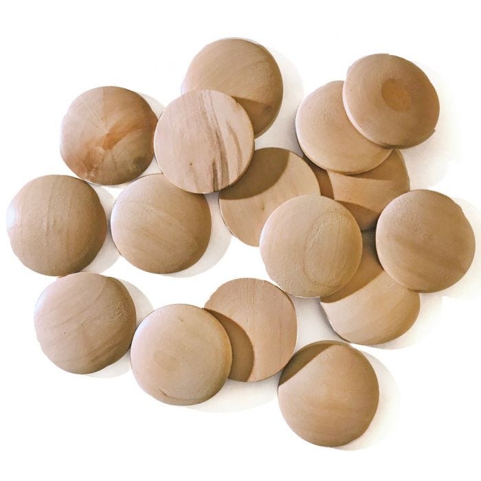 Knappformar trä Ø40mm 100st