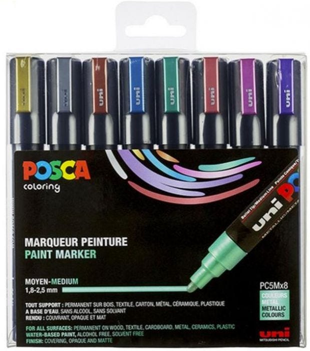 POSCA marker 5M Metallic 8-set