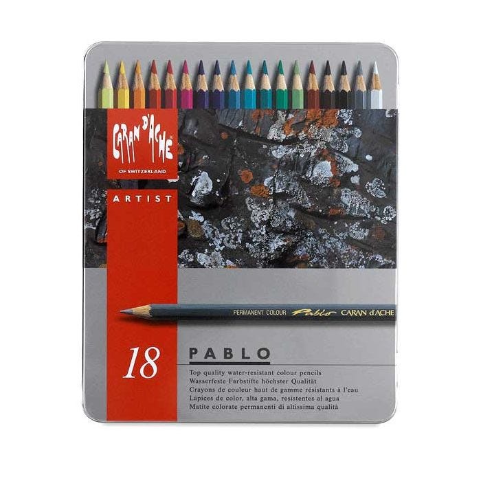 Caran d'Ache färgpenna Pablo 18-set