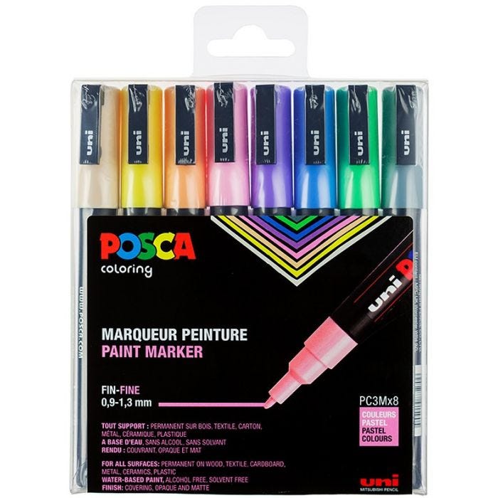 POSCA marker 3M 8-set Pastell