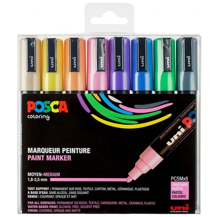 POSCA marker 5M Pastel 8-set