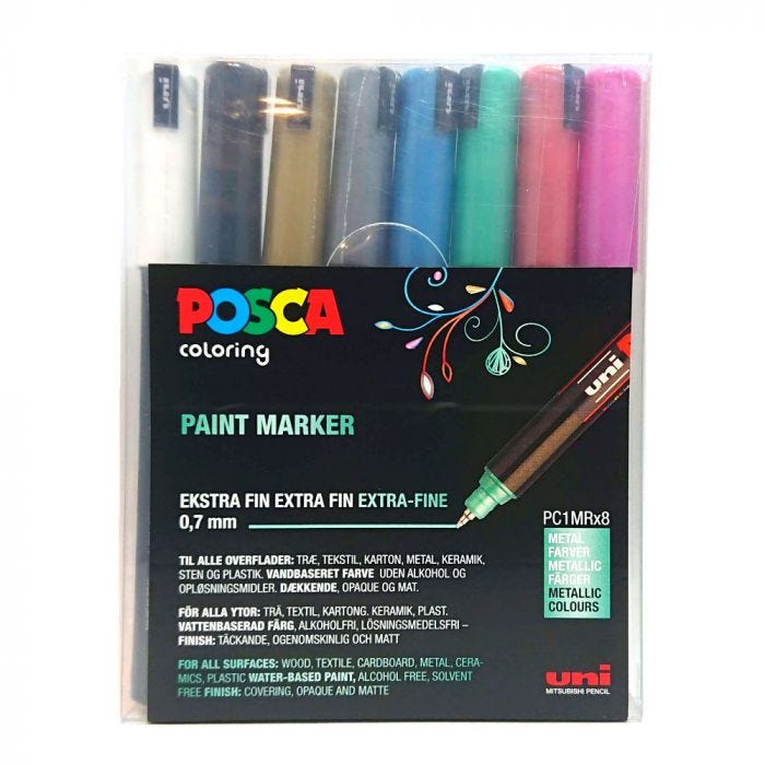 POSCA marker 1MR  8-Set Metallic