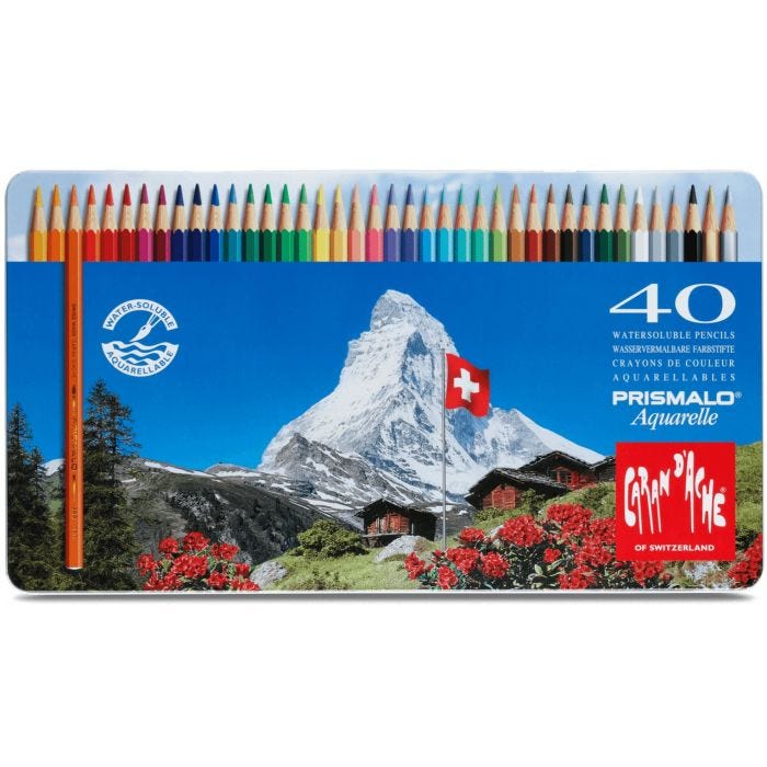 Caran d'Ache akvarellpenna Prismalo 40-set