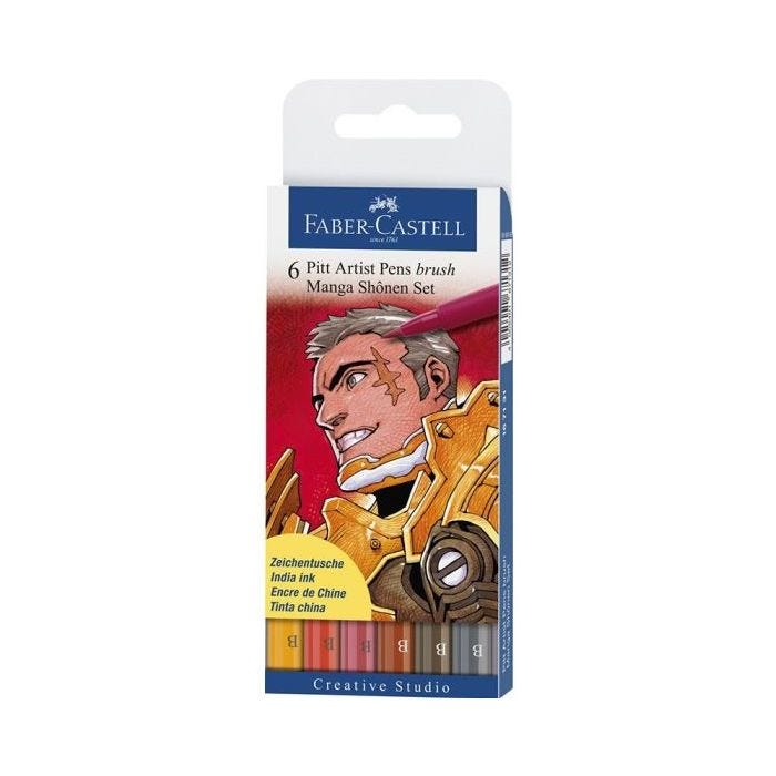 Faber Castell Manga Artist Pen Shonen 6-set