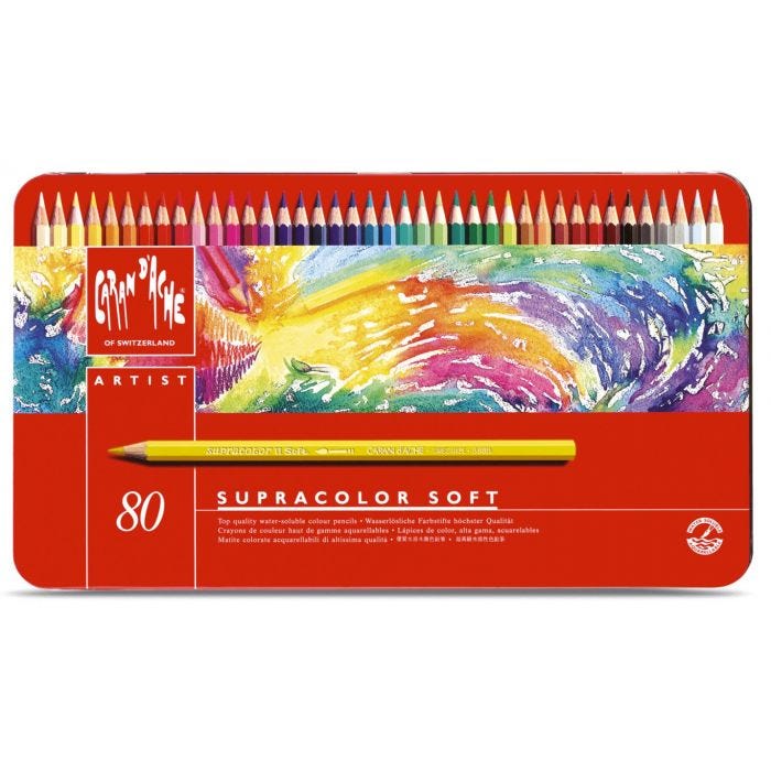 Caran d'Ache akvarell supracolor soft 80-set