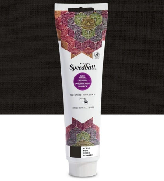 Linofärg textil Speedball Black 148ml