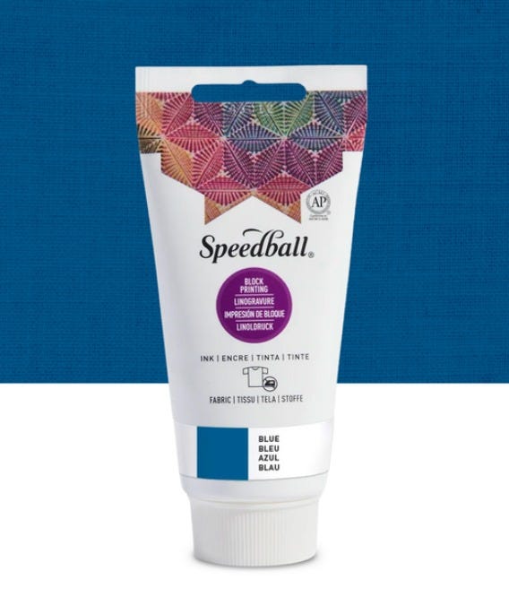 Linofärg textil Speedball Blue 74ml