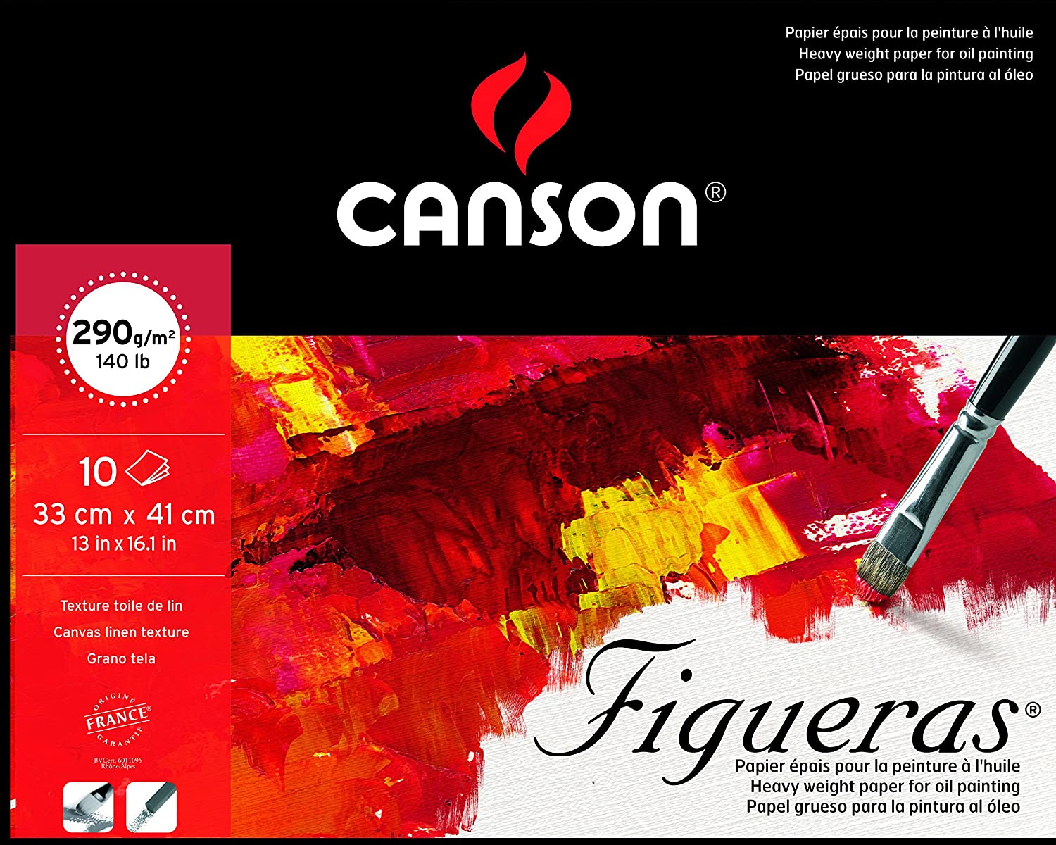 Canson Figueras oljemålningsblock 33x41 10ark 290g/m2